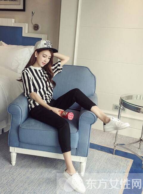 韩版时尚都市OL七分裤搭配 精致不缺乏舒适感