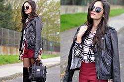 冬季黑色夹克外套搭配 不仅酷帅还魅力十足