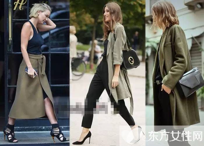 军绿色外套搭配图片推荐 欧美街头最常见穿搭法