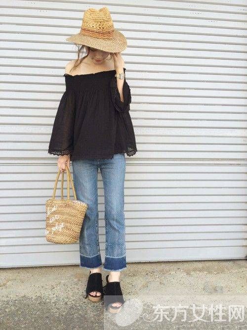 秋天怎么穿衣搭配 一字领性感刚刚好