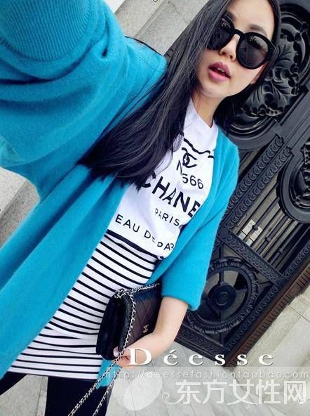 湖水蓝色服装穿搭术 散发与众不同的时髦感