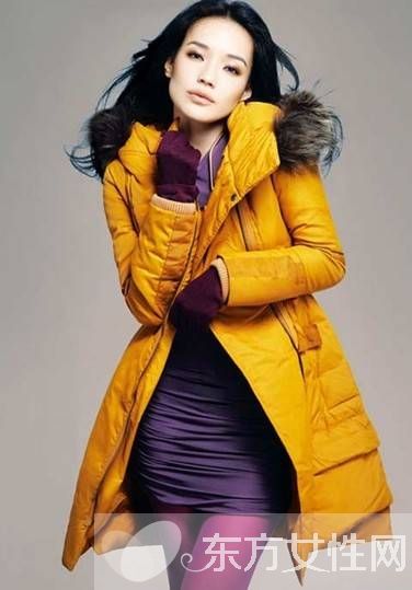 女星舒淇示范羽绒服搭配 羽绒服也能穿出性感味道