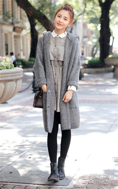 2016早春时尚街拍 毛衣外套怎么穿怎么美