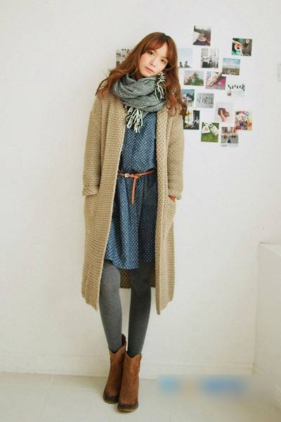 韩版长款毛衣搭配 这个季节就该怎么穿