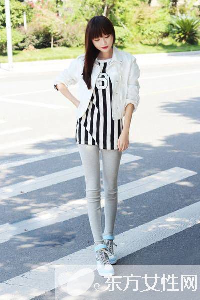 矮个子女生t恤搭配 这么搭高挑又时尚