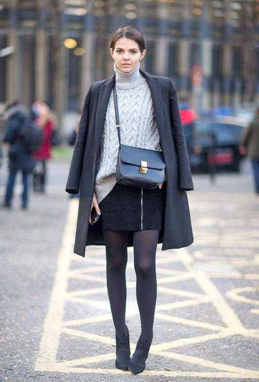 春装高领毛衣怎么搭配 达人街拍搭配推荐