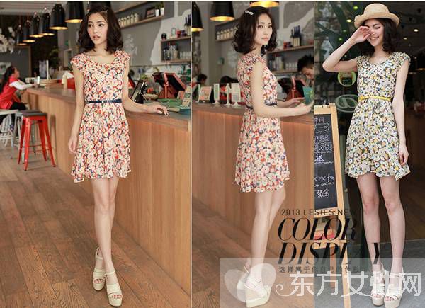 雪纺碎花裙这么搭最时髦 唯美优雅不失女人味