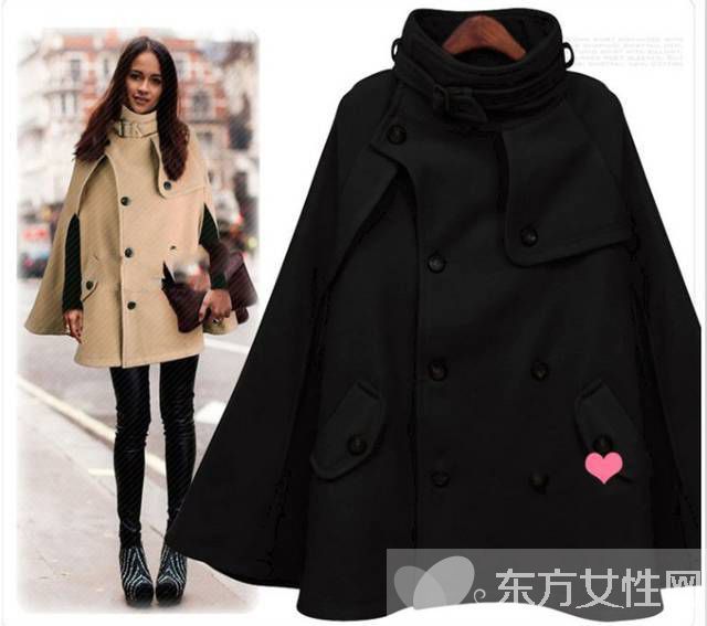 短款斗篷外套怎么搭配 冬天这么穿既暖和又时尚