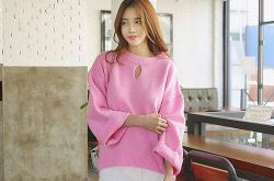 韩国早春街拍 冰淇淋色毛衣美哭你