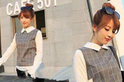 英伦学院风显嫩搭配技巧 格子衬衫也能这么潮