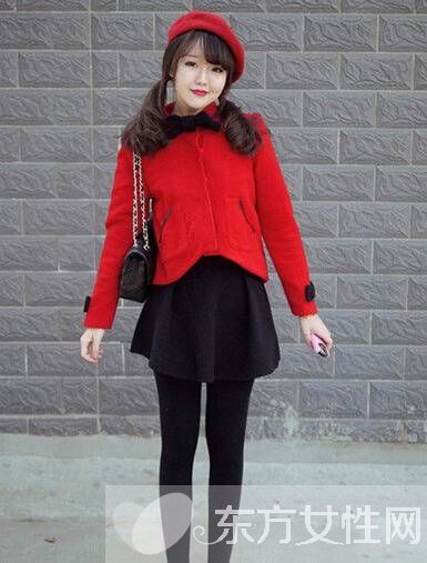 冬季经典红黑色服装搭配 轻松穿出完美身材