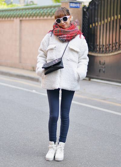 韩版棉衣外套搭配技巧 冬日里的最潮搭配