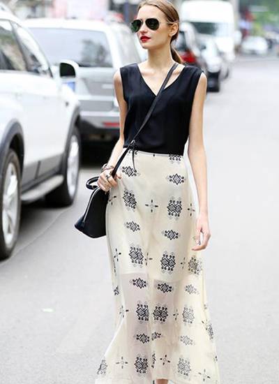 秋季长裙搭配技巧 长裙飘飘仙气十足