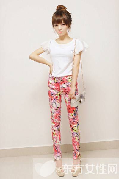 胖MM显瘦搭配推荐 T恤搭配小脚裤就是怎么美