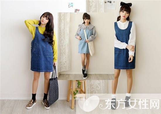 春季减龄时尚牛仔背带裙 韩系背带裙玩转潮人风范
