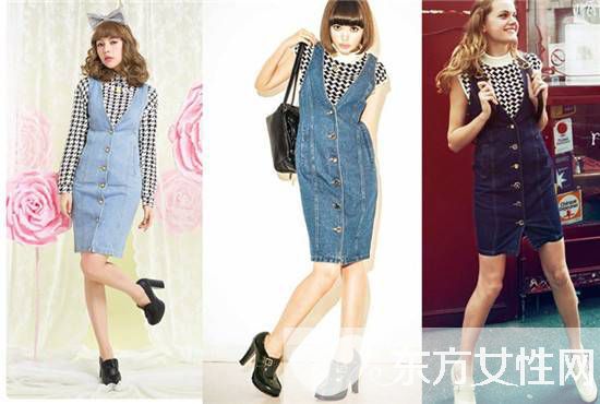 春季减龄时尚牛仔背带裙 韩系背带裙玩转潮人风范