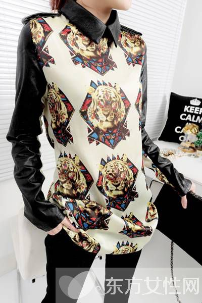 欧美复古风碎花衬衫搭配 奢华霸气尽显女王气质范儿