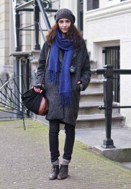 欧美街拍英伦风搭配 纽约街头的最美风景