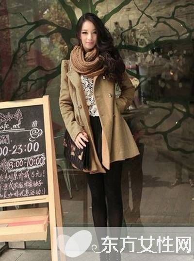 冬天裙子时尚搭配经 外套+冬裙让你美美过冬