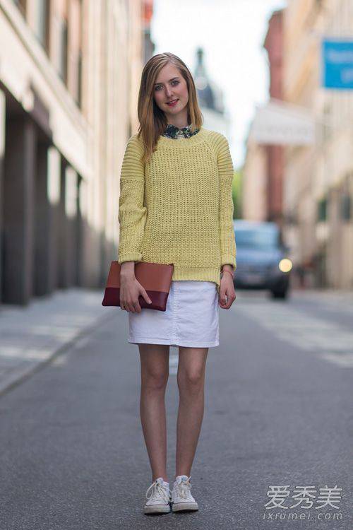 毛衣搭衬衫 适合春天的小清新搭配
