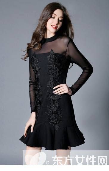 荷叶边裙摆连衣裙 尽显完美S型曲线