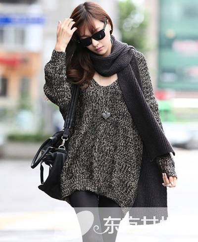 韩系时尚宽松毛衣 胖MM显瘦的法宝