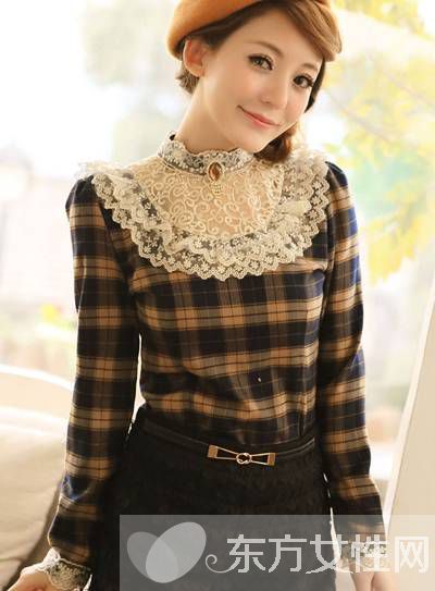 小清新时尚冬季女装搭配守则必看 格子元素文艺范足