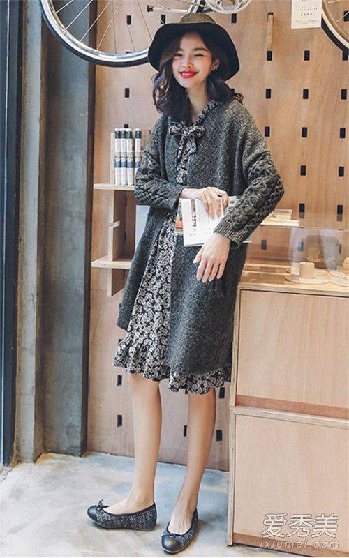 2016早春时尚街拍 毛衣外套怎么穿怎么美