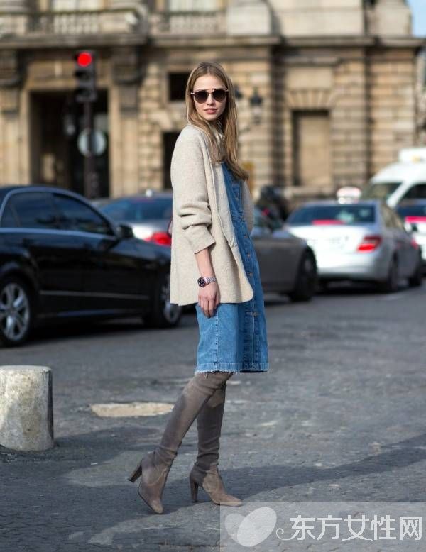 长款开衫针织衫搭配示范 学会了瞬间美cry