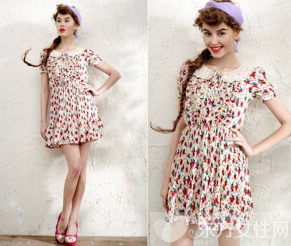 雪纺碎花裙这么搭最时髦 唯美优雅不失女人味