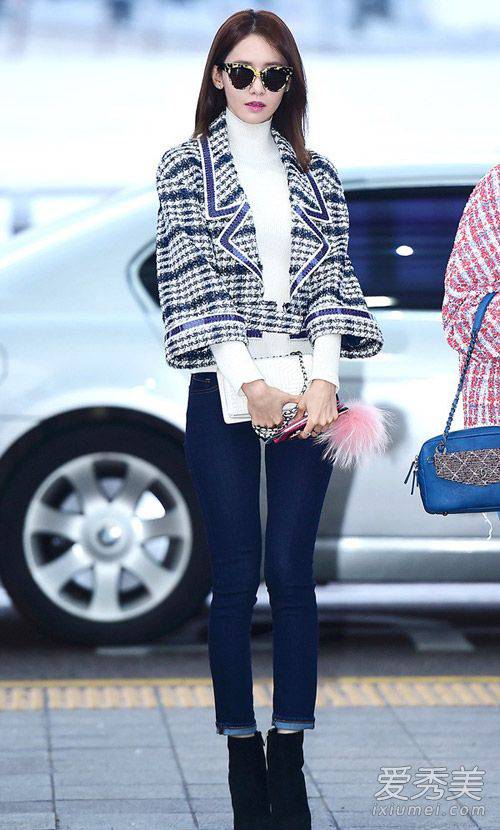 少女时代春装街拍 林允儿早春粉嫩登场