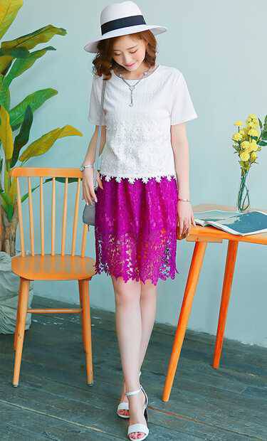 白色短袖t恤搭配图片示范 就要这个味