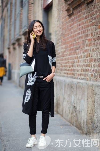 长款开衫针织衫搭配示范 学会了瞬间美cry