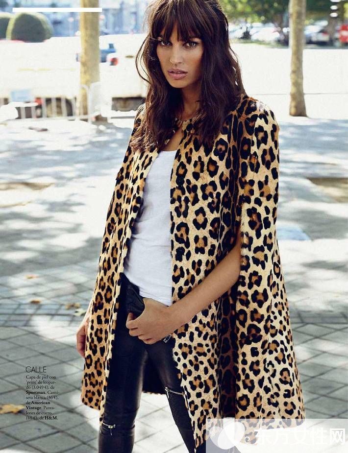 豹纹大衣时髦穿搭法 今冬就要这么潮