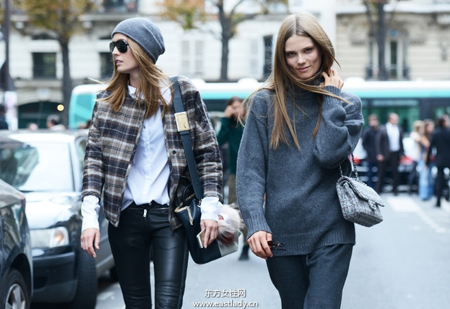 2014春夏巴黎时装周街拍集锦