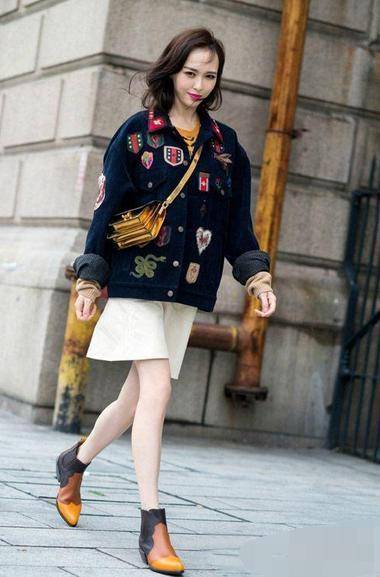 唐嫣最新春季街拍 私服搭配品味更赞