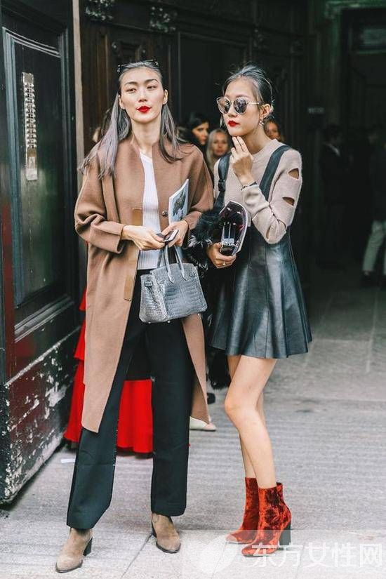 冬季粗跟短靴怎么搭 从他们身上学点搭配灵感