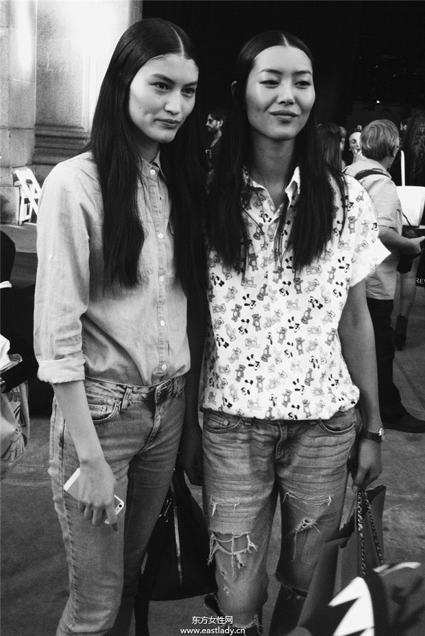 纽约时装周明星模特们街拍图