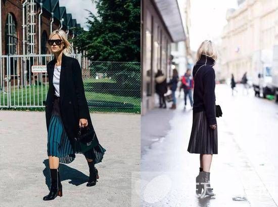 冬季粗跟短靴怎么搭 从他们身上学点搭配灵感
