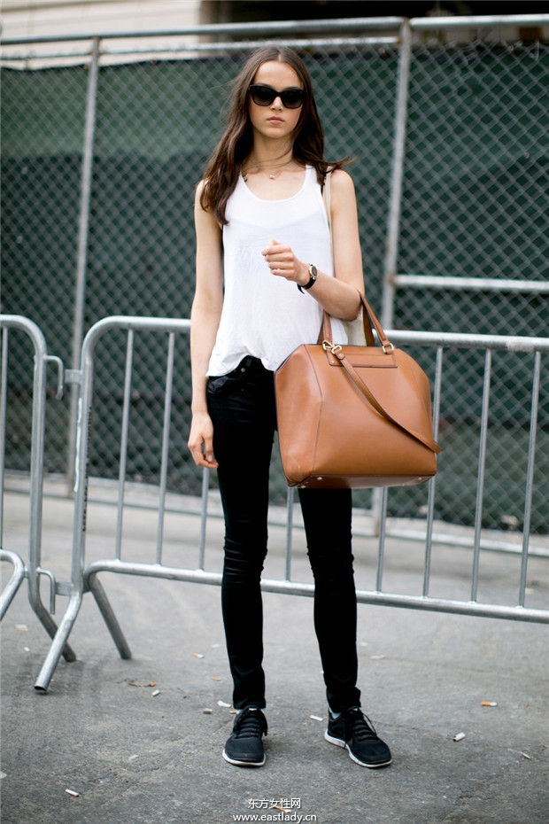 纽约时装周明星模特们街拍图