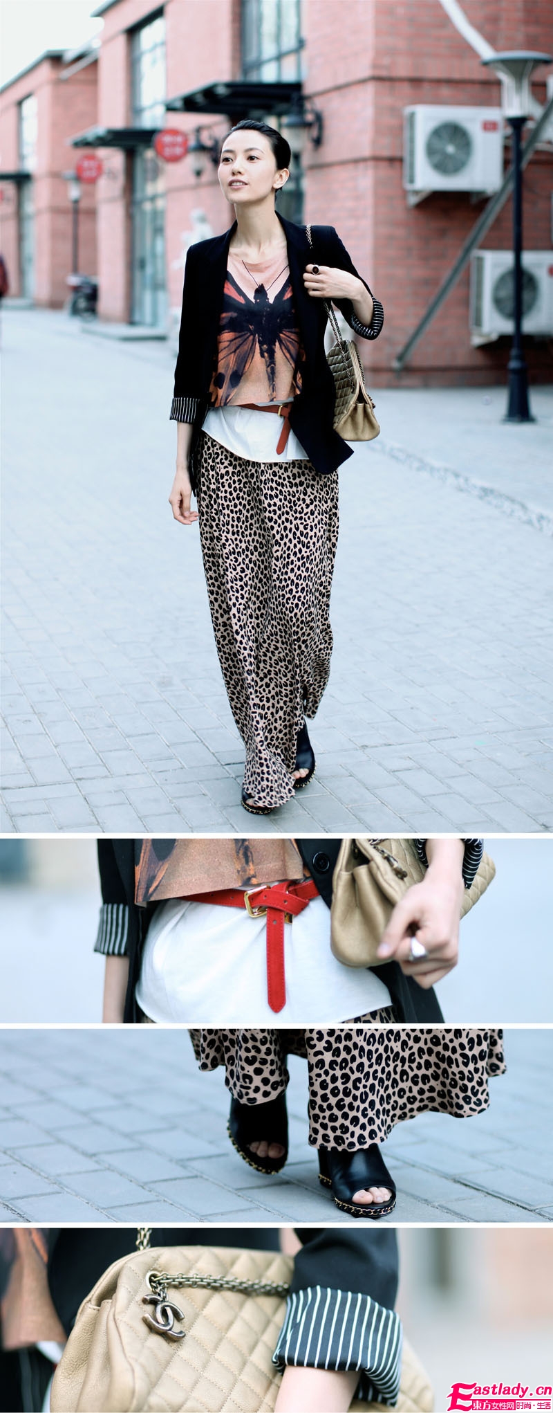 高圆圆八月街拍 展现欧美女神范儿