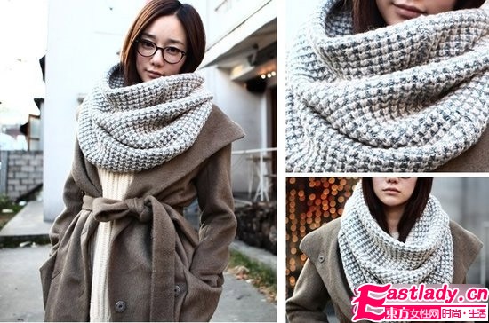 冬季围脖流行大 戴上出街很有范