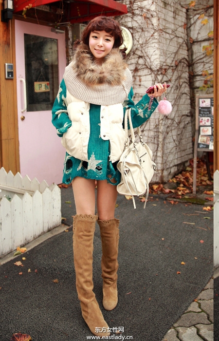 2013最新韩国街拍显高显瘦服装搭配太有爱了