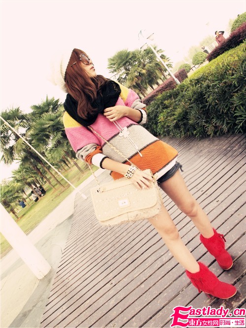 毛线帽搭配日记 混搭秋冬好心情