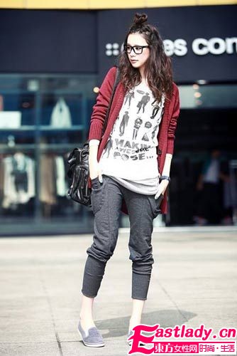 秋冬劲吹复古风 出街萝卜裤正当红