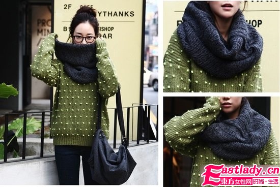 冬季围脖流行大 戴上出街很有范