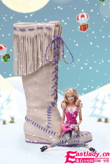 大牌女鞋Barbie by WHAT FOR演绎小女孩的雪地童话