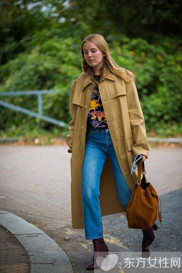 卡其色风衣3月来“叫春” 刘亦菲敞开穿气场足